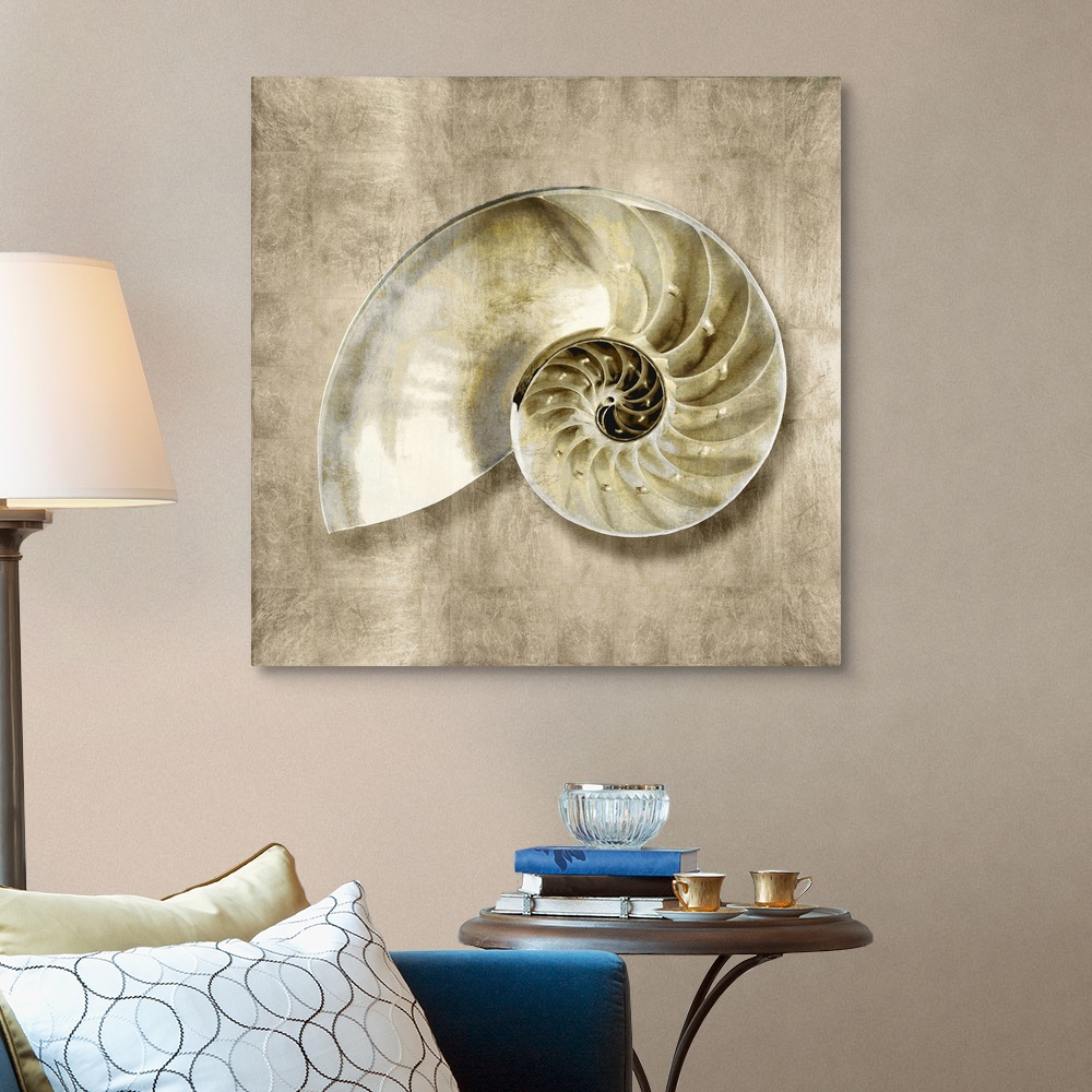 Golden Sea Life IV Canvas Wall Art Print, Home Decor | eBay